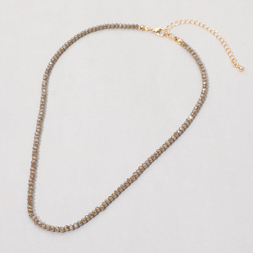 Madeline Love Brown Faceted Beaded Necklace - Necklaces