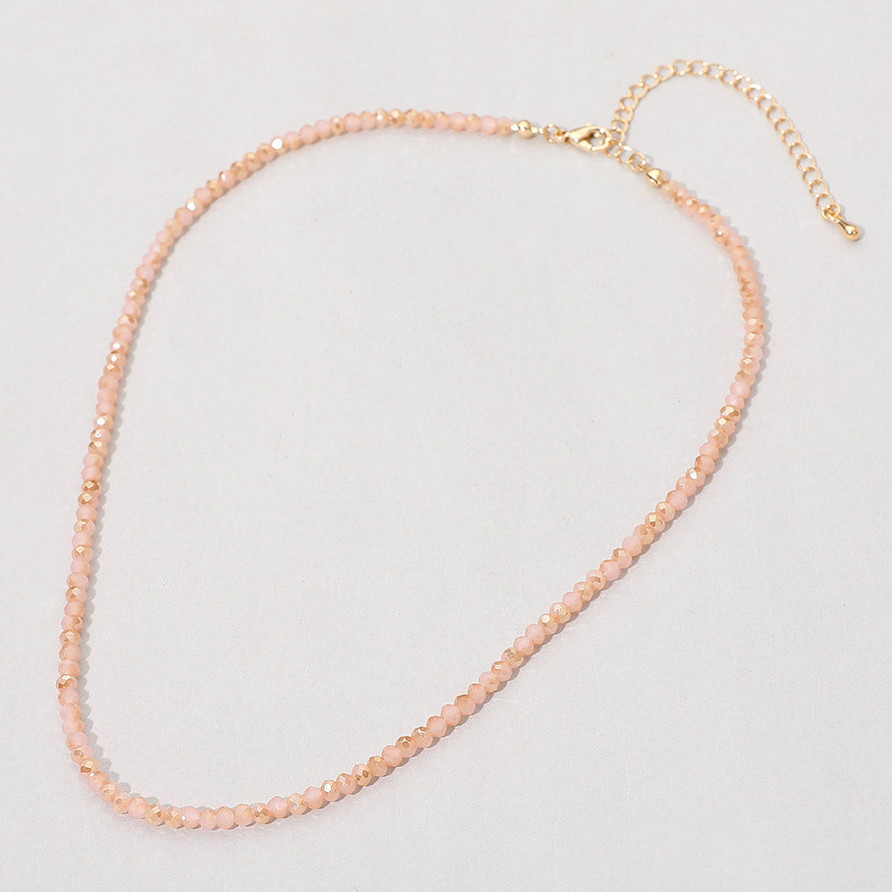 Madeline Love Pink Faceted Beaded Necklace - Necklaces - desc