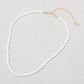 Madeline Love White Faceted Beaded Necklace - Necklaces