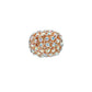 Madeline Love AB, Gold Rhinestone Paved Dome Stretch Statement Ring - Hair Accessories - desc