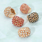 Madeline Love Gold, Red Rhinestone Paved Dome Stretch Statement Ring - Hair Accessories - extra