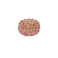 Madeline Love Pink&Green Rhinestone Paved Dome Stretch Statement Ring - Hair Accessories - desc