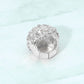 Madeline Love Clear, Rhodium Rhinestone Paved Dome Stretch Statement Ring - Hair Accessories - extra
