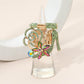 Madeline Love Gold, Vitrail Light Rhinestone Pave High Heel Flower Lipstick Stretch Ring - Hair Accessories