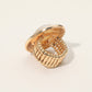 Madeline Love Cream, Gold Oval Pearl Halo Stretch Ring - Hair Accessories - desc