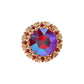 Madeline Love Fuchsia, Gold Round Center Stone Accent Stretch Ring - Hair Accessories - desc