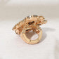 Madeline Love Gold, Vitrail Medium Oval Round Stone Cluster Statement Stretch Ring - Hair Accessories - extra