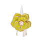 Madeline Love Yellow Round Stone Centered Rhinestone Paved Flower Stretch Ring - Hair Accessories - desc
