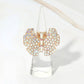 Madeline Love AB, Gold Rhinestone Pave Butterfly Accent Stretch Ring - Hair Accessories