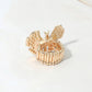 Madeline Love AB, Gold Rhinestone Pave Butterfly Accent Stretch Ring - Hair Accessories - extra