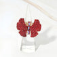 Madeline Love Red Rhinestone Pave Butterfly Accent Stretch Ring - Hair Accessories