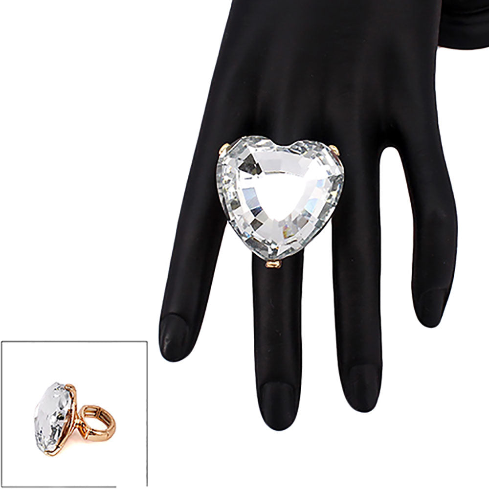 Heart Stone Stretch Ring