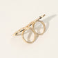 Madeline Love Gold SECRET BOX_14K Gold Dipped Lizard Two Finger Ring - Hair Accessories - extra