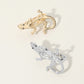 Madeline Love Gold SECRET BOX_14K Gold Dipped Lizard Two Finger Ring - Hair Accessories - extra