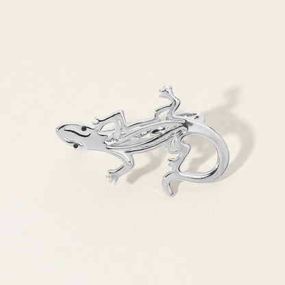 Madeline Love Rhodium SECRET BOX_Sterling Silver Dipped Lizard Two Finger Ring - Hair Accessories