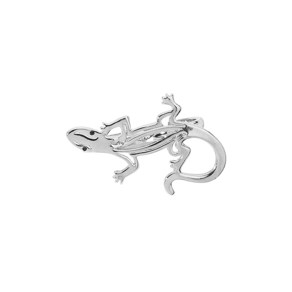 Madeline Love Rhodium SECRET BOX_Sterling Silver Dipped Lizard Two Finger Ring - Hair Accessories - desc