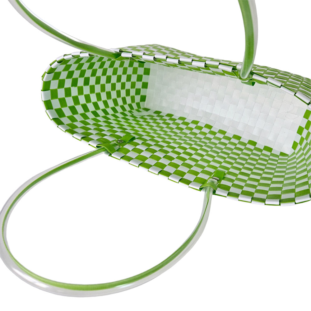 Madeline Love Lime Jelly Tube Top Handle Basket Weave Tote Bag / Shoulder Bag - Bags & Wallets - extra
