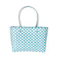 Madeline Love Turquoise Jelly Tube Top Handle Basket Weave Tote Bag / Shoulder Bag - Bags & Wallets - desc