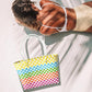 Madeline Love Multi, White Jelly Tube Top Handle Basket Weave Tote Bag / Shoulder Bag - Bags & Wallets