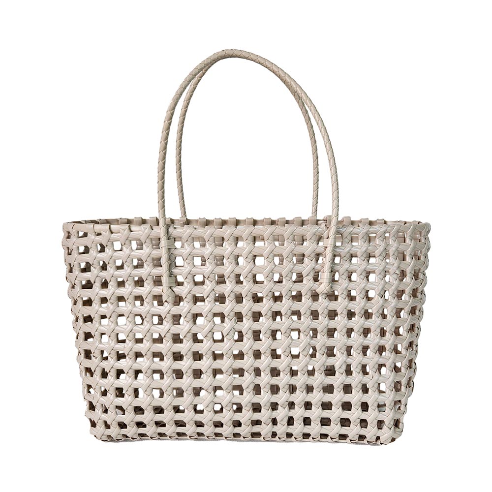 Madeline Love Beige Jelly Tube Tote Bag / Shoulder Bag - Bags & Wallets - desc