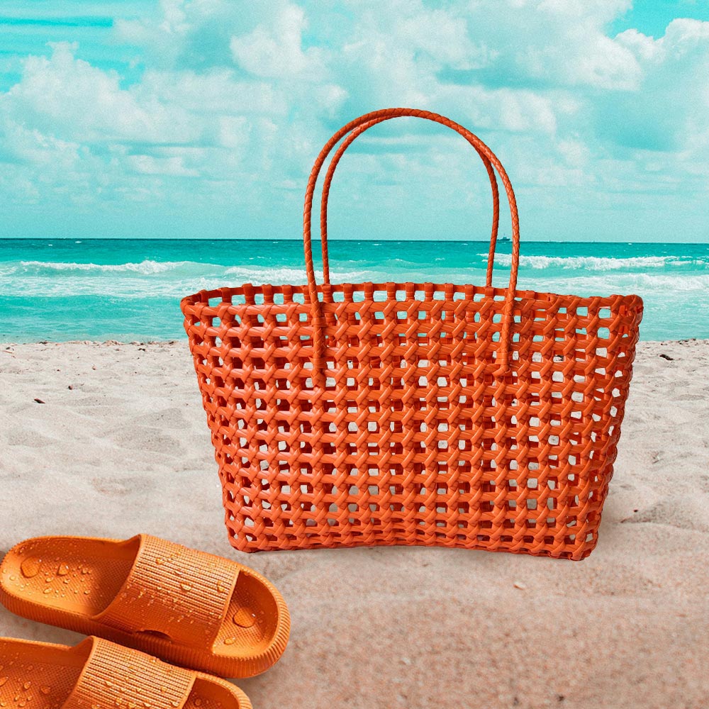 Madeline Love Orange Jelly Tube Tote Bag / Shoulder Bag - Bags & Wallets