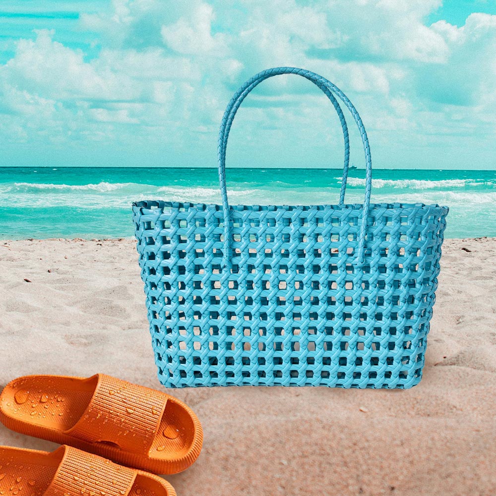 Madeline Love Turquoise Jelly Tube Tote Bag / Shoulder Bag - Bags & Wallets