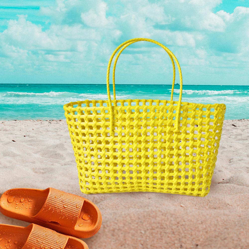 Madeline Love Yellow Jelly Tube Tote Bag / Shoulder Bag - Bags & Wallets