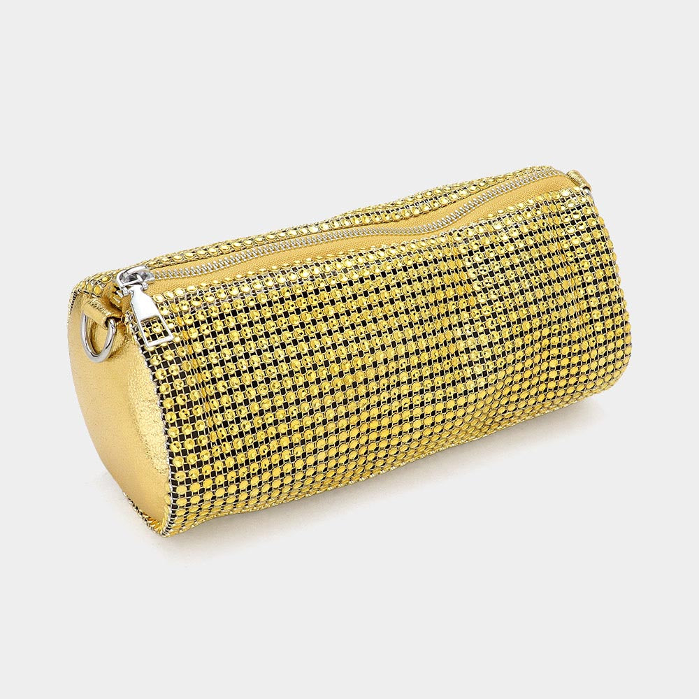 Madeline Love Gold Bling Studded Round Mini Crossbody Bag - Bags & Wallets