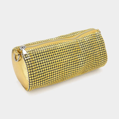 Madeline Love Gold Bling Studded Round Mini Crossbody Bag - Bags & Wallets