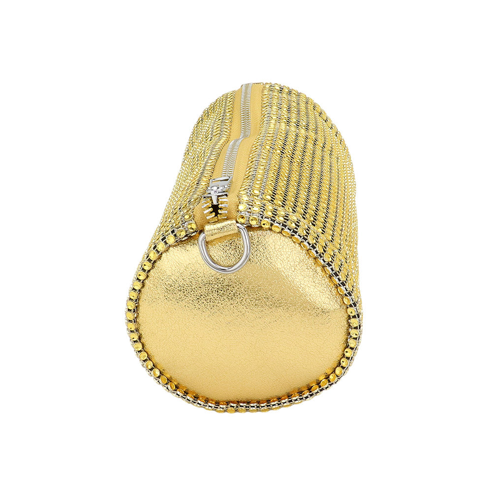 Madeline Love Silver Bling Studded Round Mini Crossbody Bag - Bags & Wallets - extra