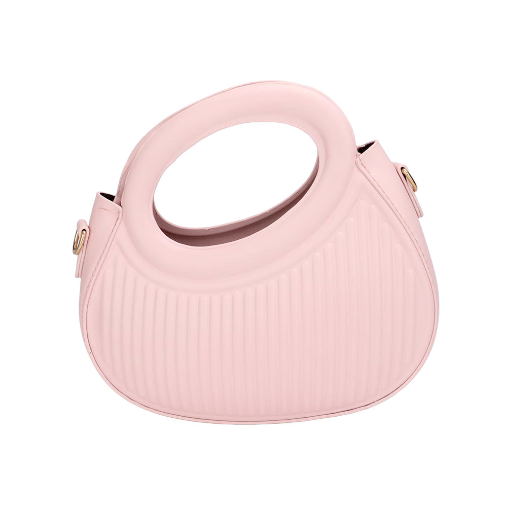 Madeline Love Fuchsia Half Moon Small Shoulder Bag / Crossbody Bag - Bags & Wallets - desc