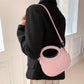 Madeline Love Pink Half Moon Small Shoulder Bag / Crossbody Bag - Bags & Wallets