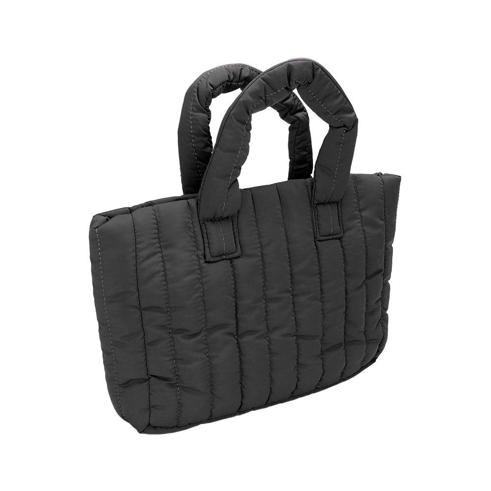 Madeline Love Black Quilted Padded Hand Bag / Tote Bag - Bags & Wallets - extra