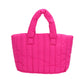 Madeline Love Fuchsia Quilted Padded Hand Bag / Tote Bag - Bags & Wallets - desc