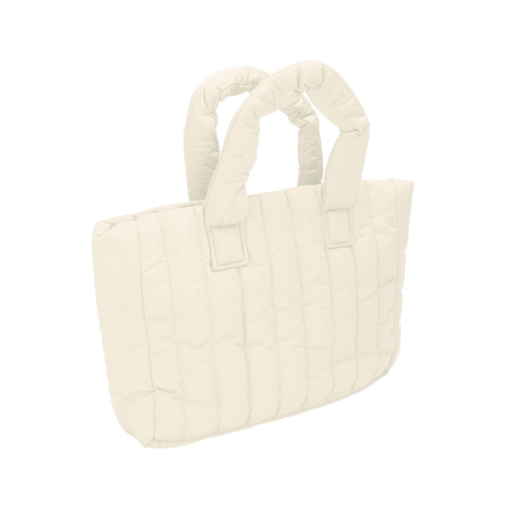 Madeline Love White Quilted Padded Hand Bag / Tote Bag - Bags & Wallets - extra