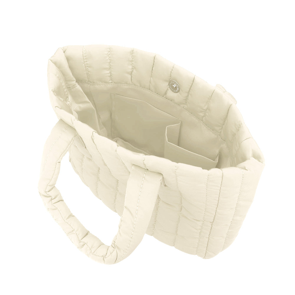 Madeline Love White Quilted Padded Hand Bag / Tote Bag - Bags & Wallets - extra
