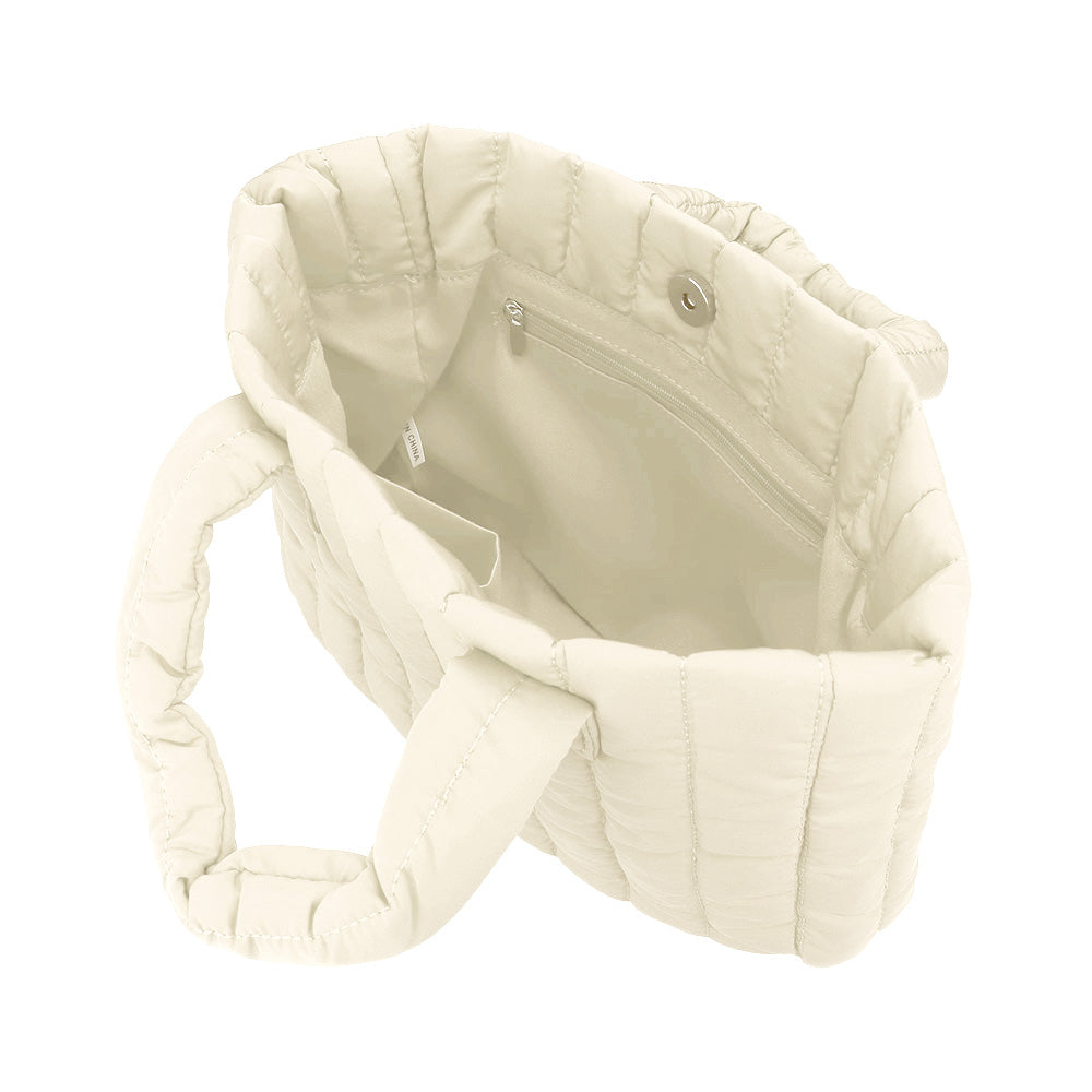 Madeline Love White Quilted Padded Hand Bag / Tote Bag - Bags & Wallets - extra