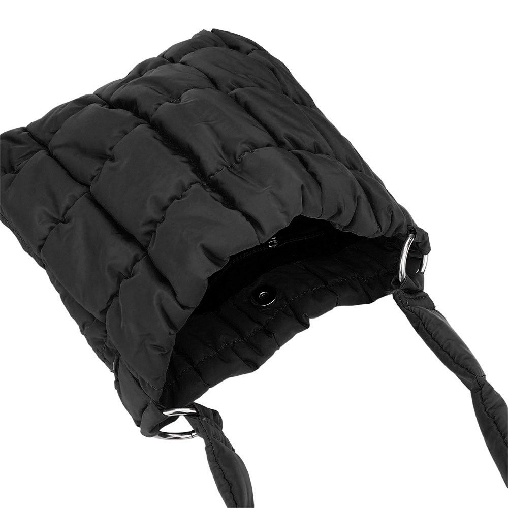 Madeline Love Black Quilted Padded Shoulder Bag - Bags & Wallets - desc