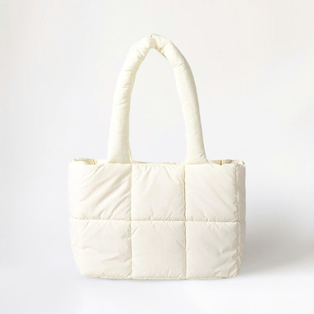 Madeline Love White Quilted Padded Shoulder Bag / Tote Bag - Bags & Wallets