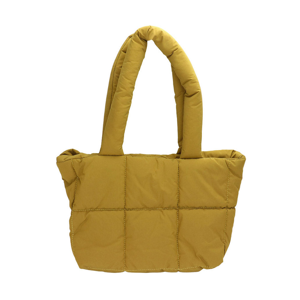 Madeline Love Yellow Quilted Padded Shoulder Bag / Tote Bag - Bags & Wallets - desc