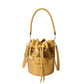 Madeline Love Gold Faux Leather THE CUTE BAG Message Sequin Crossbody Bucket Bag - Bags & Wallets - desc