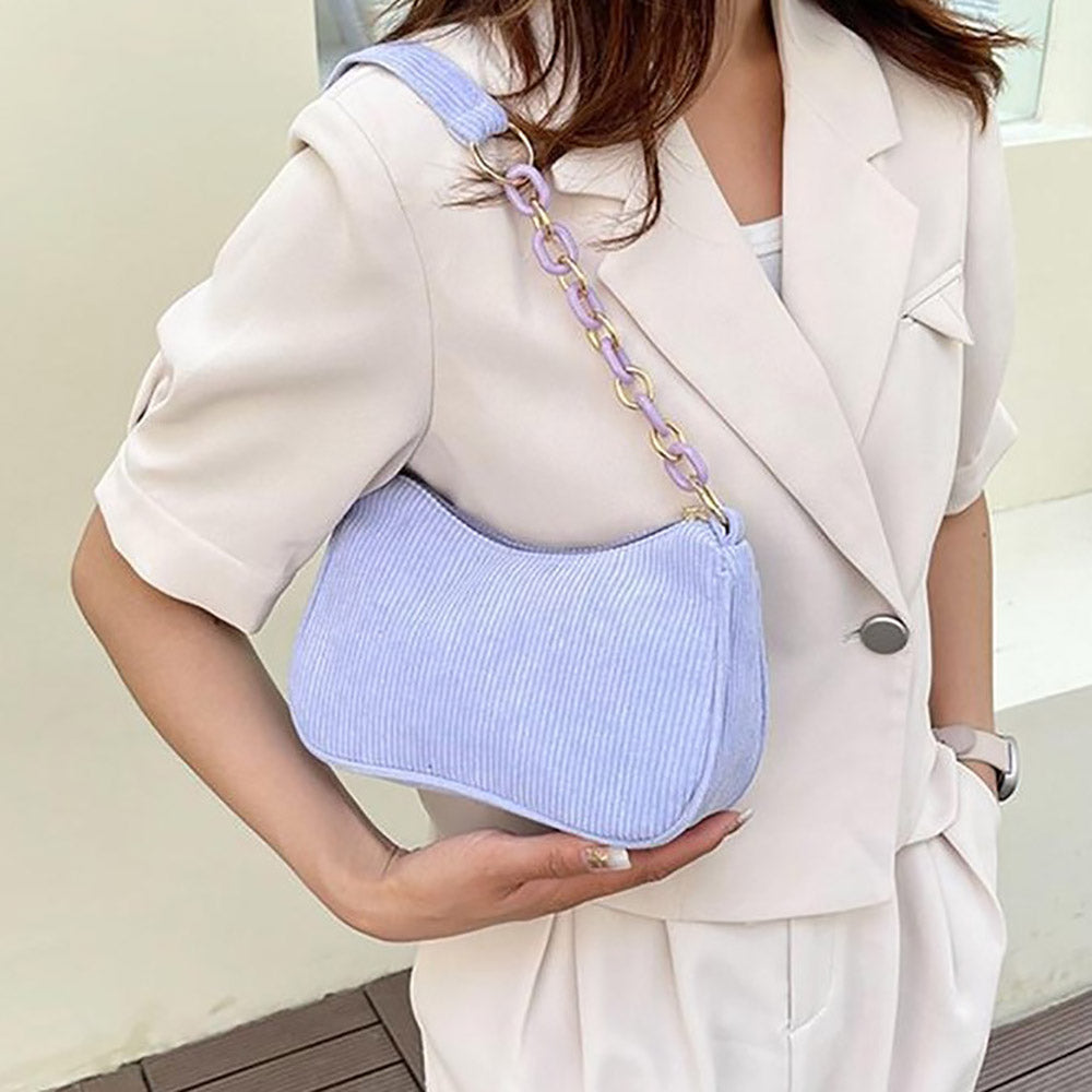 Madeline Love Ivory Corduroy Shoulder Bag - Bags & Wallets