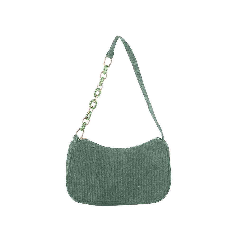 Madeline Love Mint Corduroy Shoulder Bag - Bags & Wallets - desc