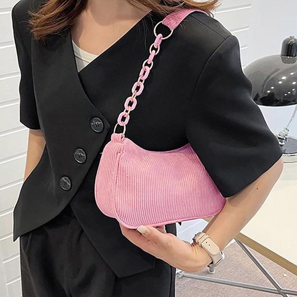 Madeline Love Pink Corduroy Shoulder Bag - Bags & Wallets