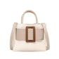 Madeline Love Ivory Faux Leather Belt Buckle Accented Mini Crossbody Bag - Bags & Wallets - desc
