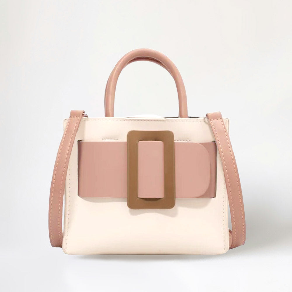 Madeline Love Pink Faux Leather Belt Buckle Accented Mini Crossbody Bag - Bags & Wallets