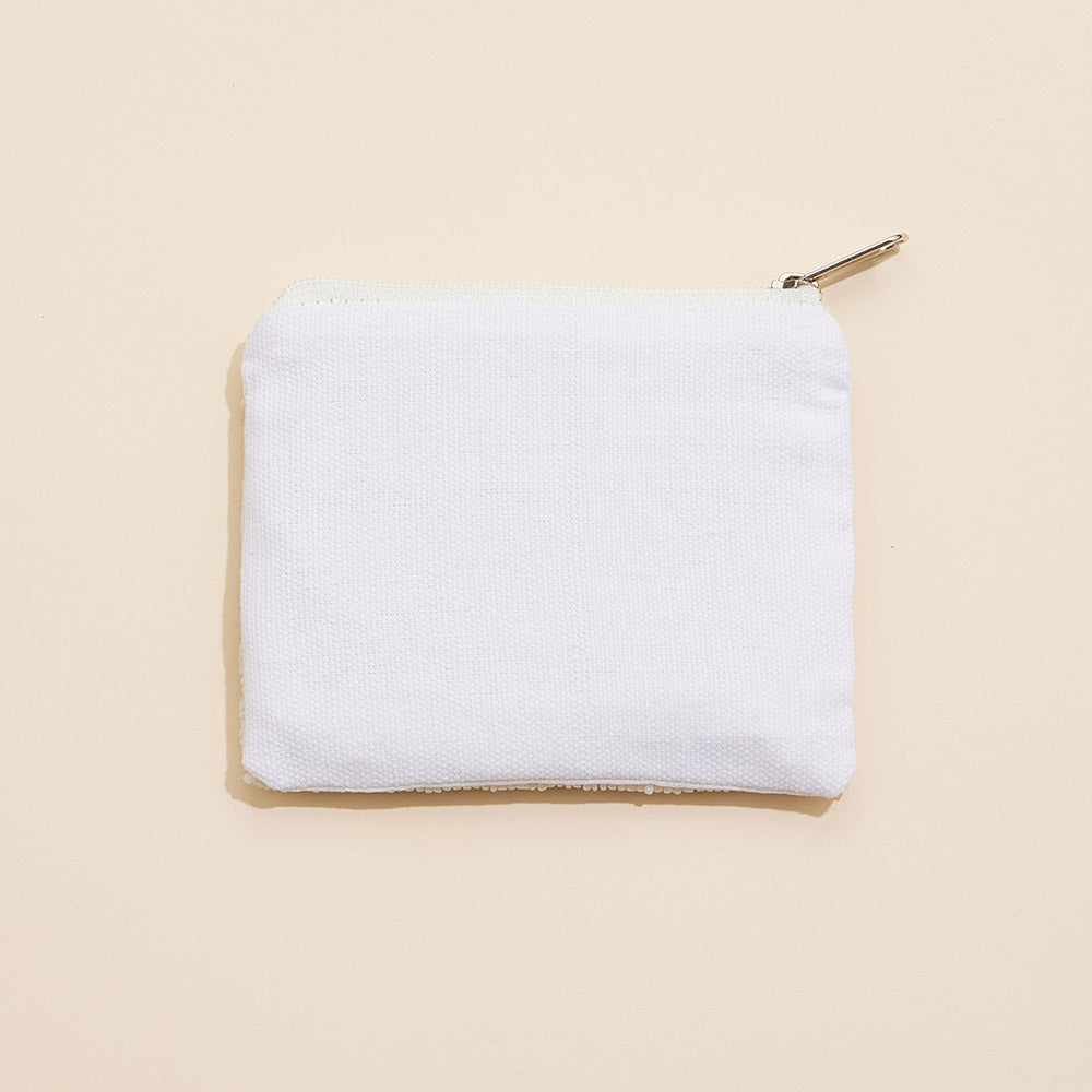 Madeline Love White MINDSET Message Flower Seed Beaded Mini Pouch Bag - Bags & Wallets - desc