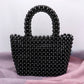 Madeline Love Black Mini Pearl Tote Bag - Bags & Wallets - desc