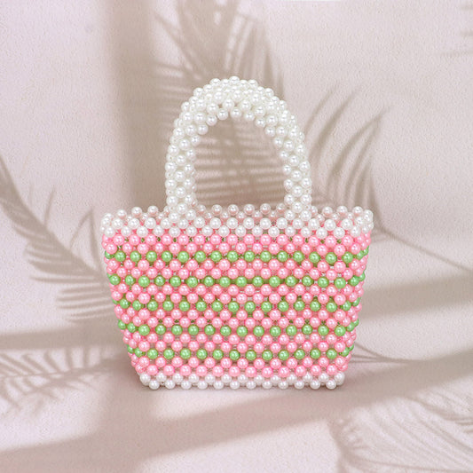 Madeline Love Pink&Green, White Pearl Tote Bag - Bags & Wallets