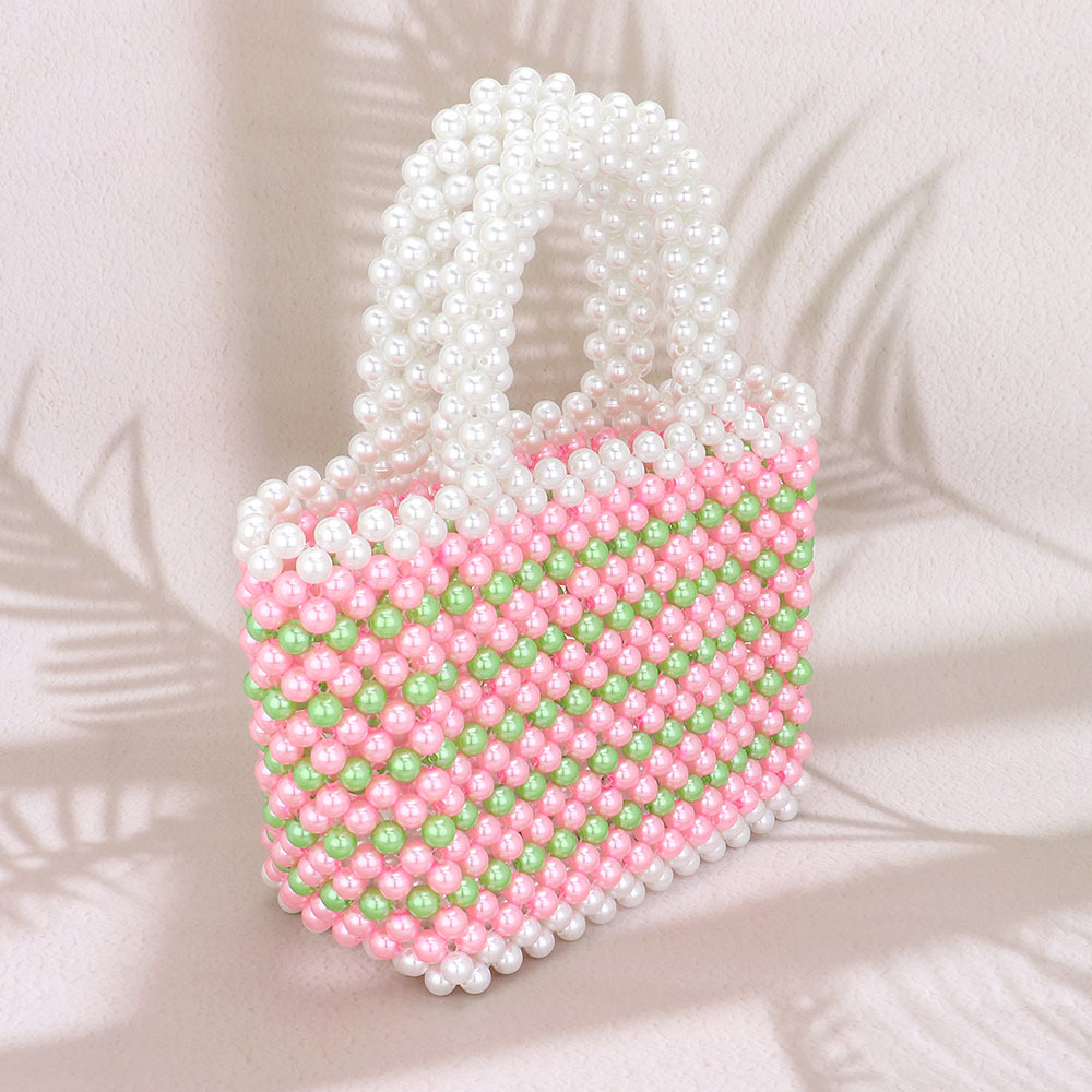 Madeline Love Pink&Green, White Pearl Tote Bag - Bags & Wallets - extra